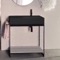 Modern Console Vanity with Grey Oak Shelf, 35